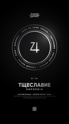 Душа - Тщеславие (Кислый ананас, спелый персик, ёлки) 100гр