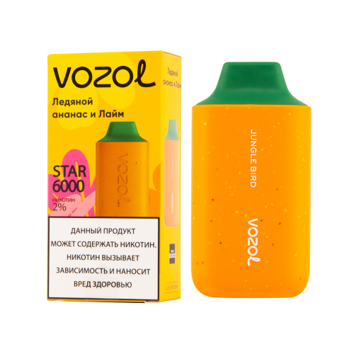 VOZOL STAR 6000 затяжек - Ледяной ананас и лайм