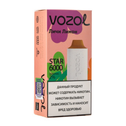 VOZOL STAR 6000 затяжек - Личи,лимон